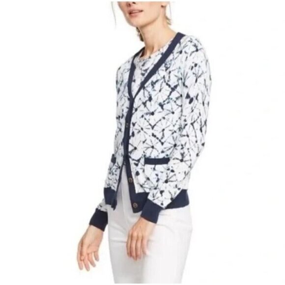 Thakoon for Target Cardigan Sweater Womens 1X Shibori Print Button Front Boho - Picture 1 of 9